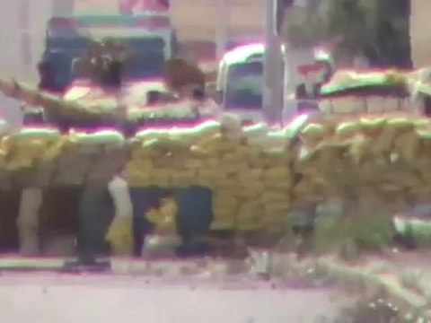 فري برس حمص القصير الدبابات و الحواجز وسط مدينة القصير 14 4 2012 Homs