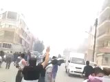 فري برس حلب اطلاق الرصاص على المشيعين في حي الاذاعة 14 4 2012 Aleppo