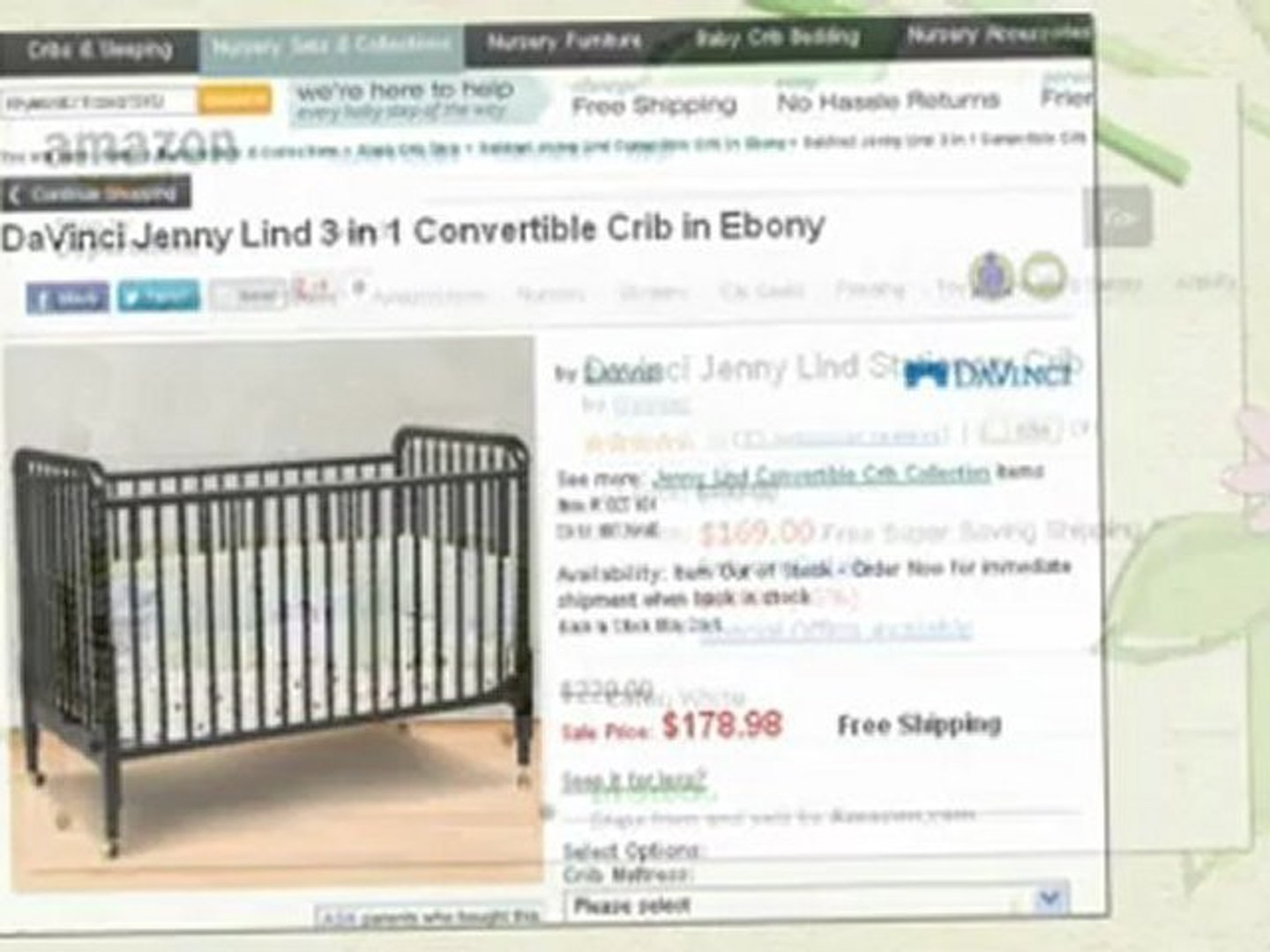 Davinci Jenny Lind Crib Video Dailymotion