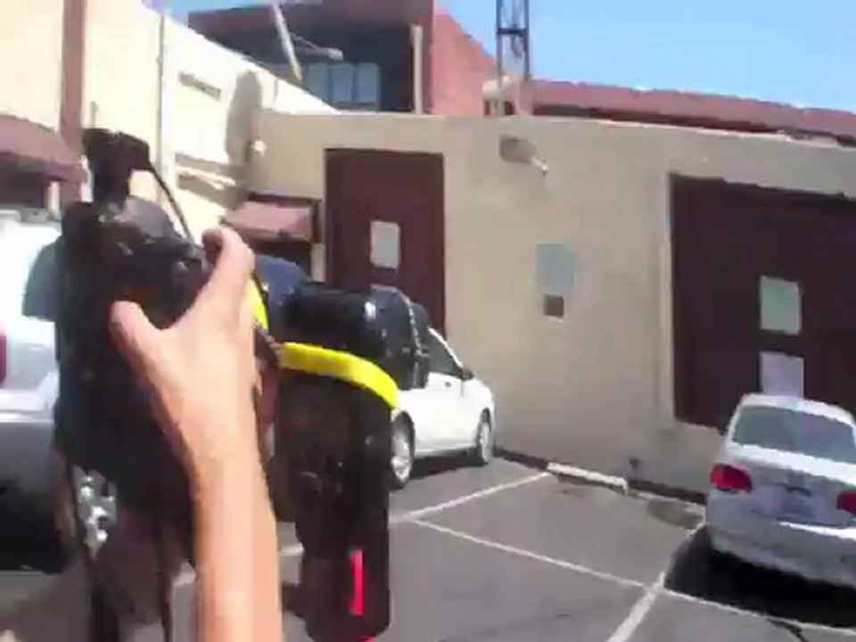 Chaz Bono arrives to Dancing with the stars practice