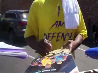 Ron Artest talks to fans at Dancing with the stars