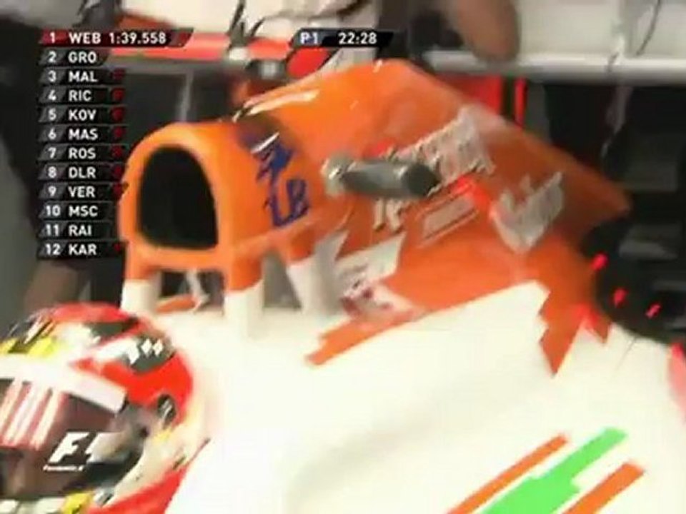 Jules Bianchi is waiting in the car for hist first run