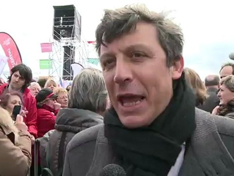 David Assouline au rassemblement pour François Hollande à Paris-Vincennes