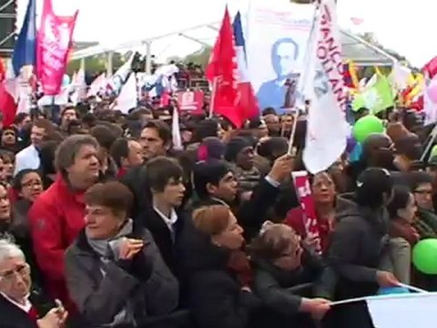 Les coulisses de François Hollande à Vincennes avec Bertrand Delanoë Château de Vincennes 15 avril 2012