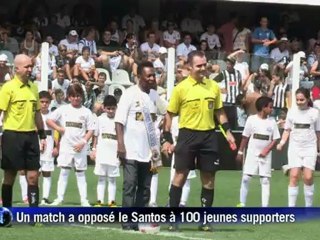 Brésil: le "roi Pelé" et Neymar fêtent les 100 ans du mythique Santos
