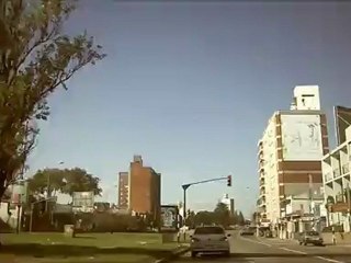 Montevideo visto desde al asiento del copiloto