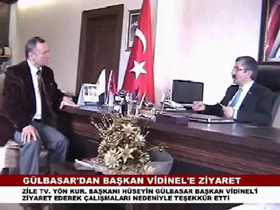 Zile tv Hüseyin gülbasar başkan lütfi vidinel  ziyareti zileweb.com