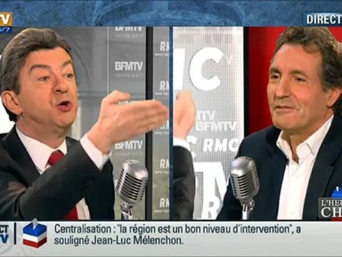 Jean Luc Mélonchon: Bourdin RMC BFM TV 16/04/12-1/2