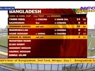PAKISTAN VS BANGLADESH 17-12-11 2nd TEST 1st DAY HIGHLIGHTS (TEA) HQ - YouTube