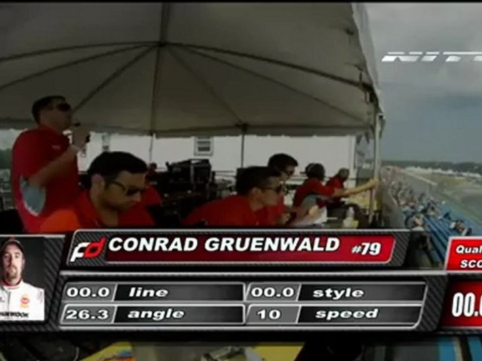 CONRAD GRUNEWALD at Formula Drift Round 4, Wall Stadium NJ, Top 32 (1st run)