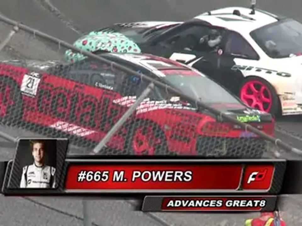 TOSHIKI YOSHIOKA vs MATT POWERS @ Top 16 Formula Drift Wall NJ