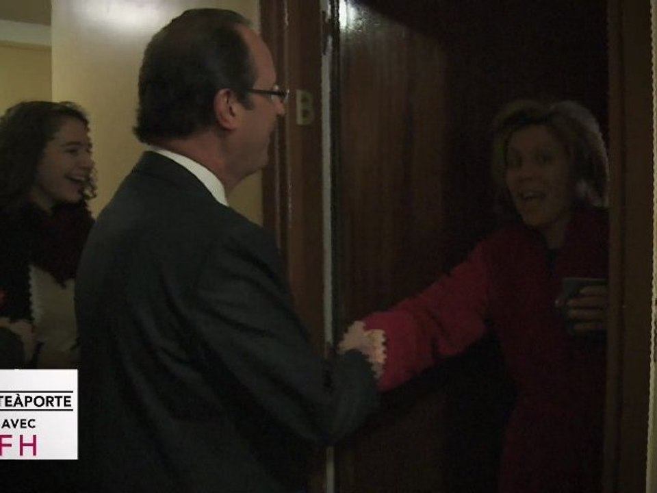 Porte-à-porte avec François Hollande