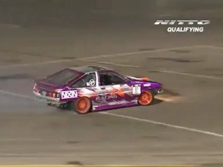 JOHN RUSSAKOFF   During Qualifying for Top 32 @Formula Drift Las Vegas 2011 (second run)