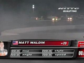 MATT WALDIN  During Qualifying for Top 32 @Formula Drift Las Vegas 2011 (first run)