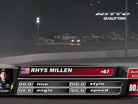 RHYS MILLEN During Qualifying for Top 32 @Formula Drift Las Vegas 2011 (first run)