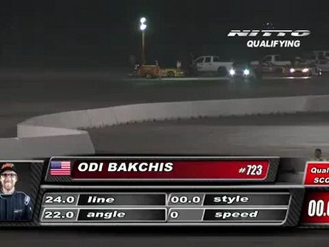 KEN GUSHI During Qualifying for Top 32 @Formula Drift Las Vegas 2011 (first run)