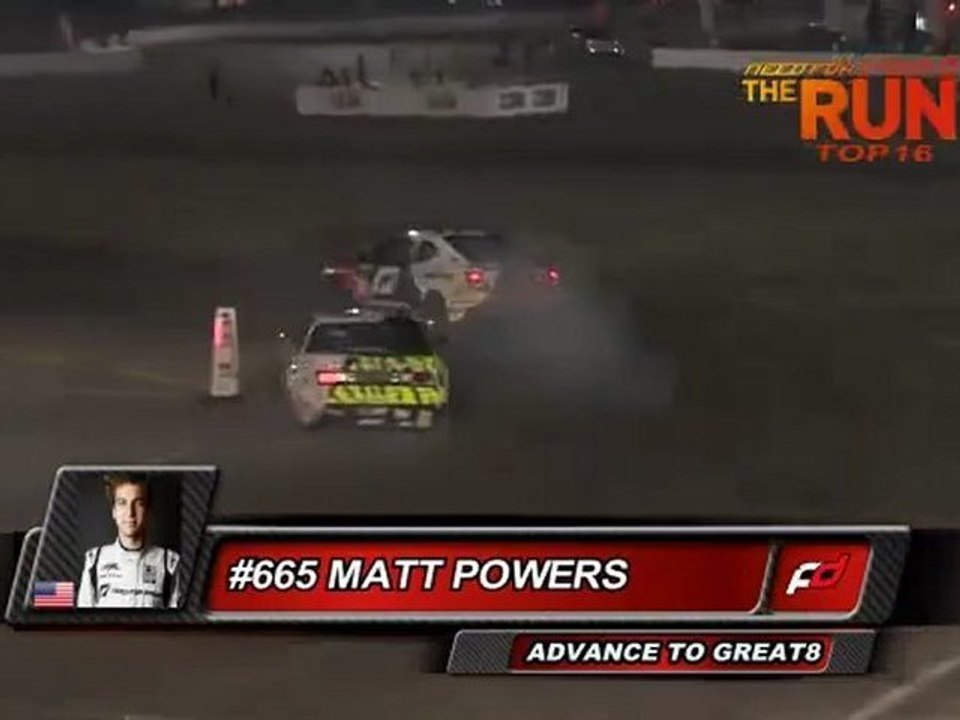 MATT POWERS vs FREDRIC AASBO during Top 16  @ Formula Drift Las Vegas 2011