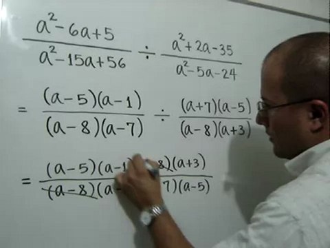 División de fracciones algebraicas
