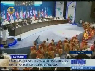 Detalles particulares de los presidentes en la Cumbre de las Américas