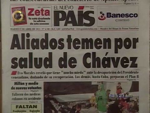 Titulares de Primera Página este 17 de Abril