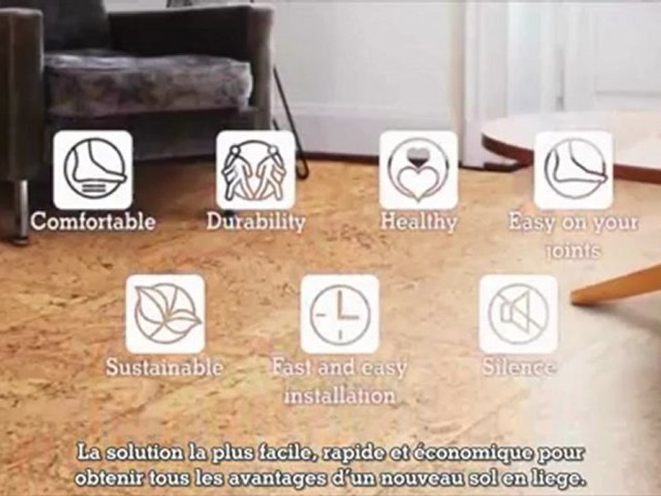 Pose des dalles liège Fastconnect