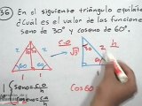 Ejercicio de funciones trigonométricas en un triángulo equilátero (30 y 60)