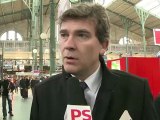 Arnaud Montebourg avant le meeting de Lille