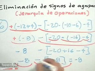 Eliminación de signos de agrupación (jerarquias)