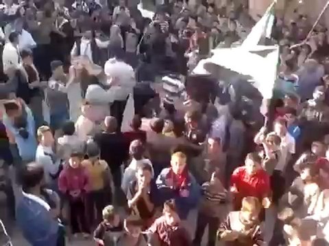 فري برس ادلب ‫جبل الزاوية شنان مظاهرة نصرة لادلب 16 4 2012 Idlib