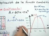 Aplicación de la función cuadrática