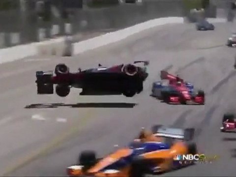 Indycar Long beach 2012 Huge crash Andretti