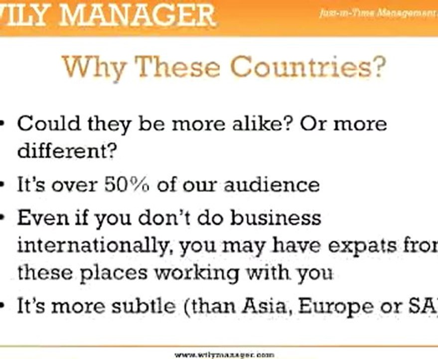 Cross Cultural Differences (Where You Wouldn't Expect Them)