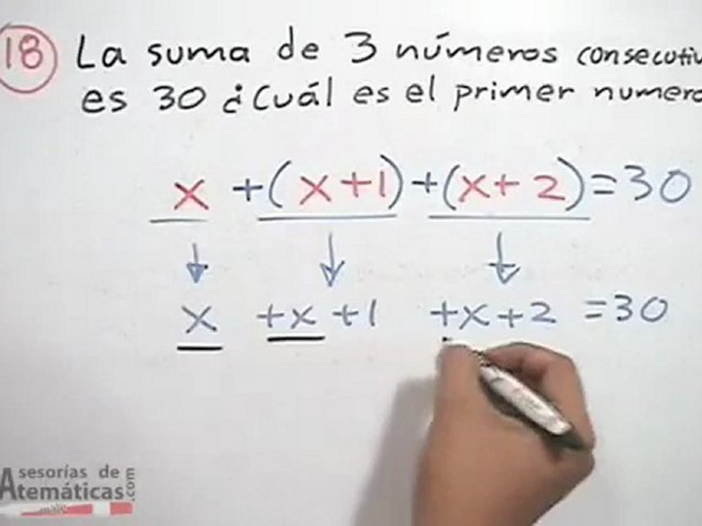 La Suma De 3 Numeros Consecutivos Es 30 Video Dailymotion