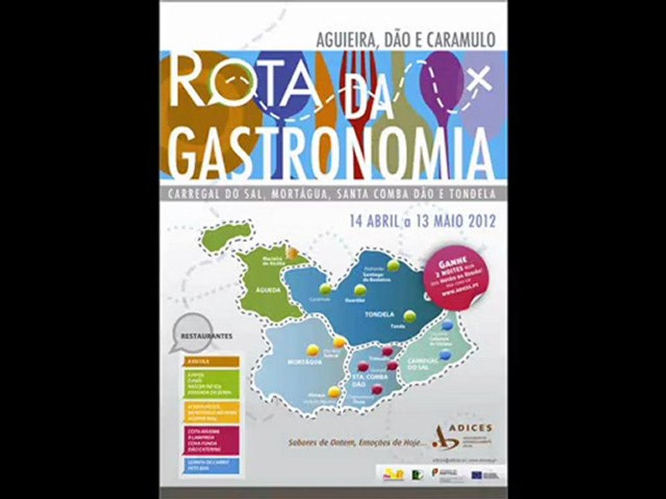 ROTA DA GASTRONOMIA  AGUIEIRA  DÃO  CARAMULO  LISTA DOS RESTAURANTES