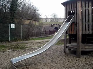 Petit chien lion et toboggan avril 2012