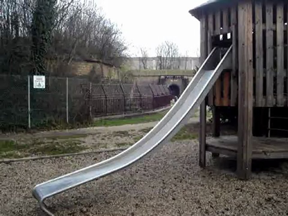 Petit chien lion et toboggan avril 2012