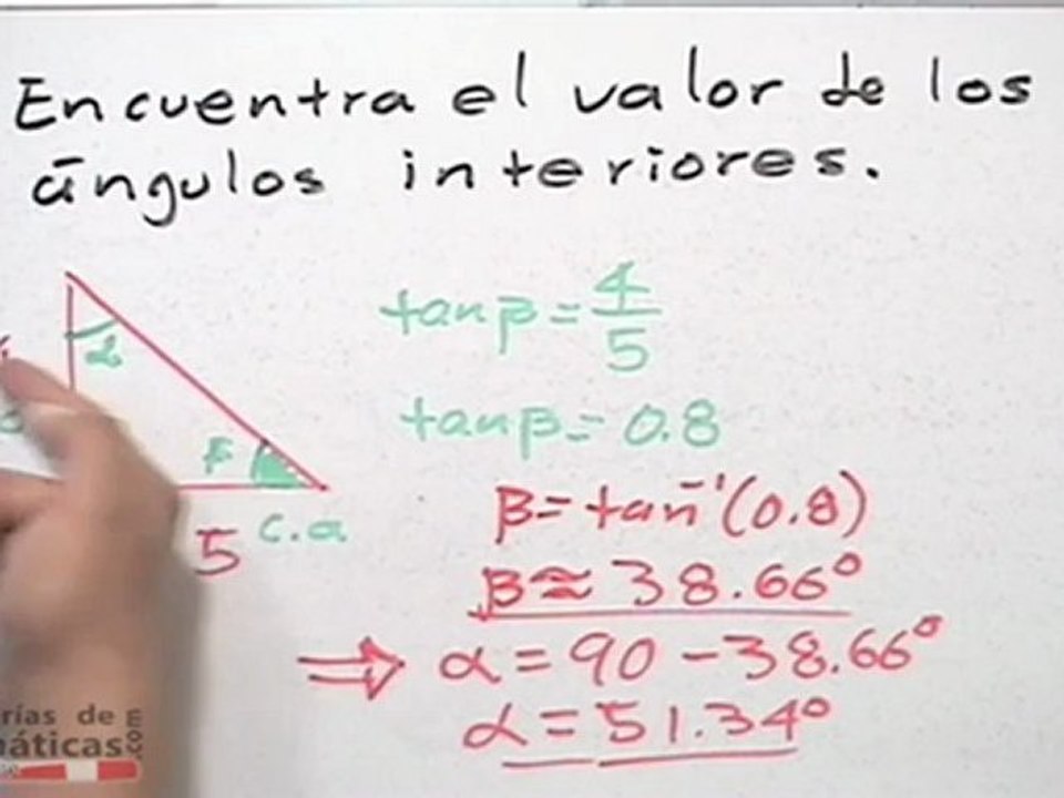 Resolver triangulos rectangulos con funciones trigonometricas - HD