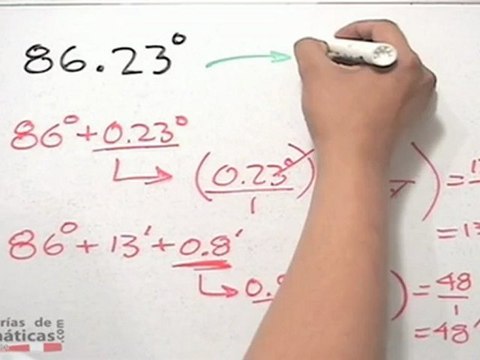 Conversiones de grados a minutos y segundos - HD