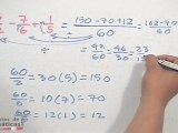 Ejercicio de suma y resta fracciones con diferente denominador