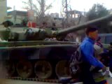 فري برس ريف دمشق حمورية إنتشار الدبابات والمدرعات17 4 2012 ج2 Damascus