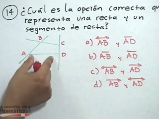 Identificar a un segmento recta y a una recta