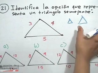 Identificar triángulos semejantes