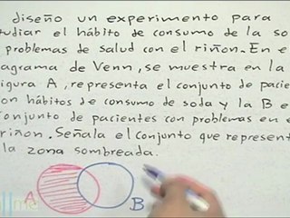Zona sombreada en un diagrama de Venn