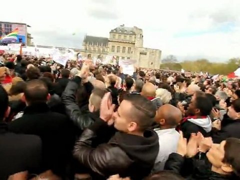 François Hollande au Château de Vincennes meeting du 15 avril 2012