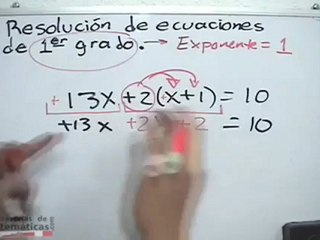 Resolución de ecuaciones de primer grado