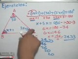 Resolución de ángulos internos de un triángulo