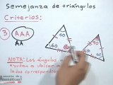 Criterios de triángulos semejantes