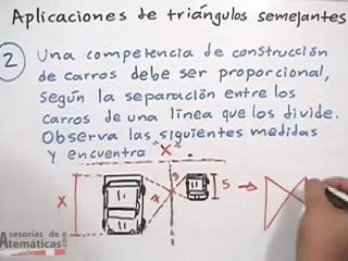 Aplicaciones de triángulos semejantes