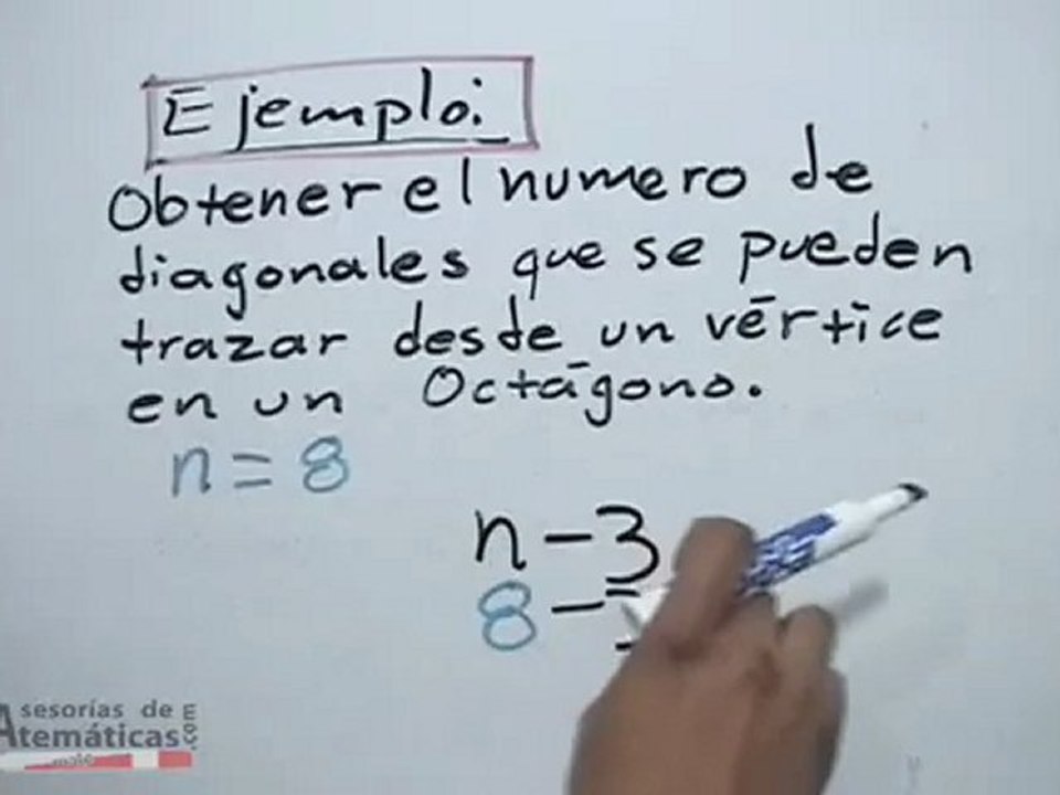 Cálculo de diagonales desde un vértice en un polígono