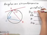 Ejercicios de ángulos en circunferencia